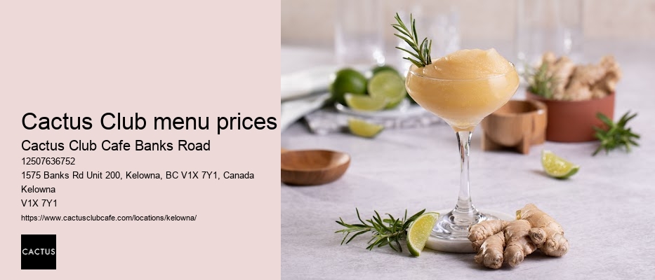 Cactus Club Cafe Banks Road hours