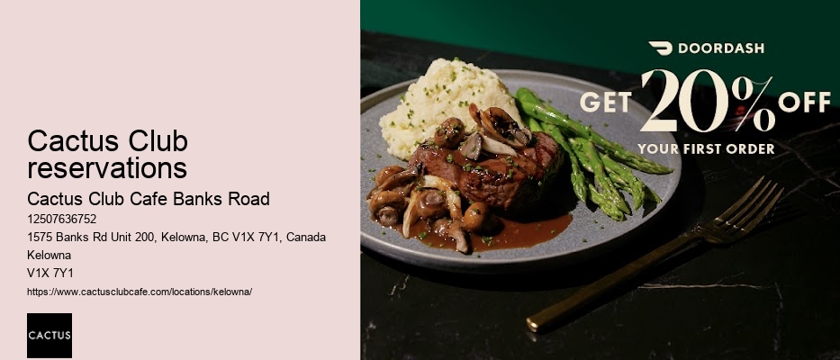 Cactus Club Cafe Banks Road culinary excellence