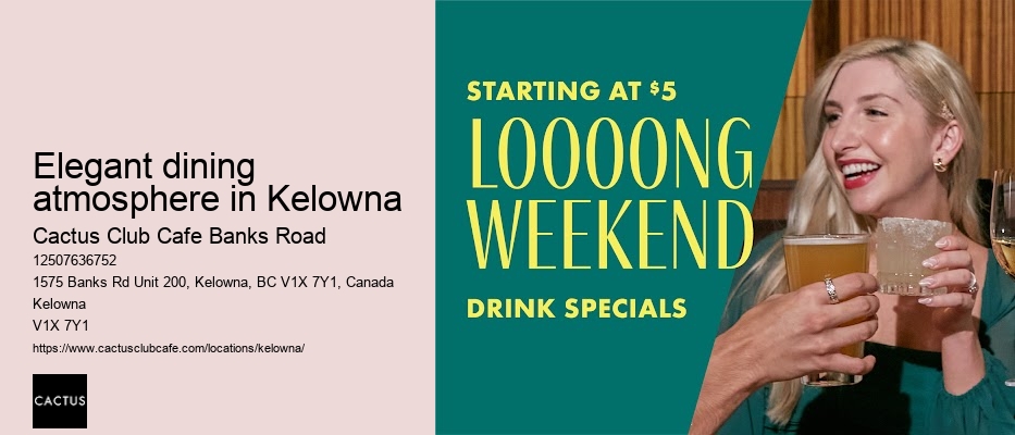 Kelowna restaurant with seasonal dessert menu