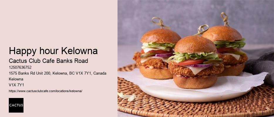 Kelowna restaurant with fresh seafood options