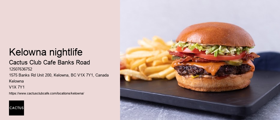 Kelowna restaurant with cocktail hour