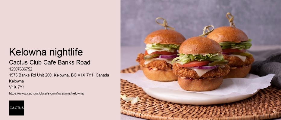 Kelowna restaurant with upscale dining options