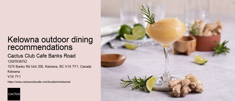 Kelowna restaurant with happy hour drinks