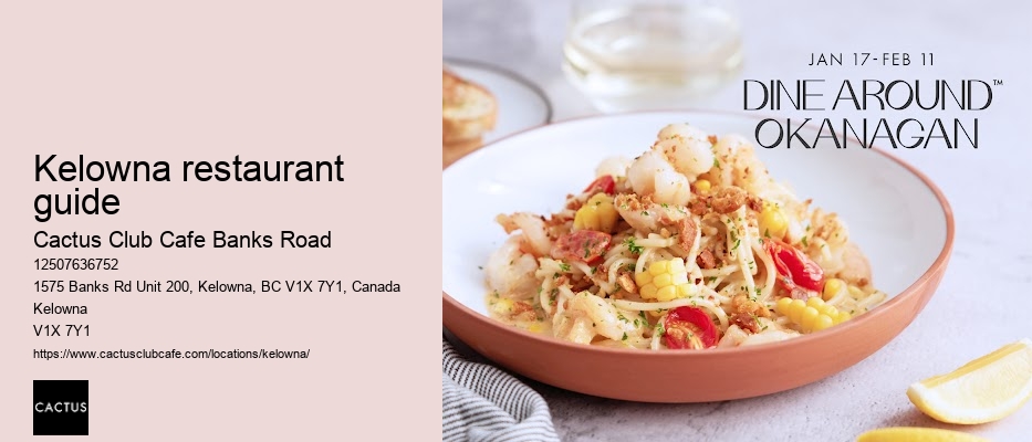 Kelowna restaurant with weekly specials