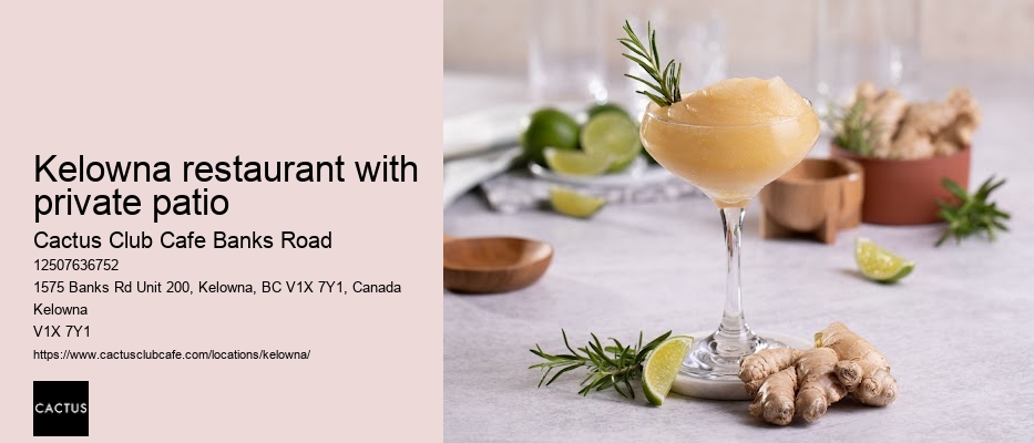 Kelowna restaurant with interactive dining experience