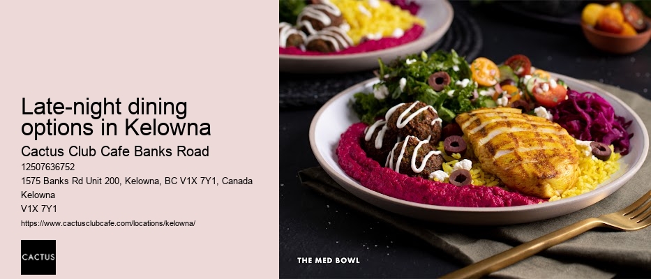 Kelowna restaurant with seasonal patio dining
