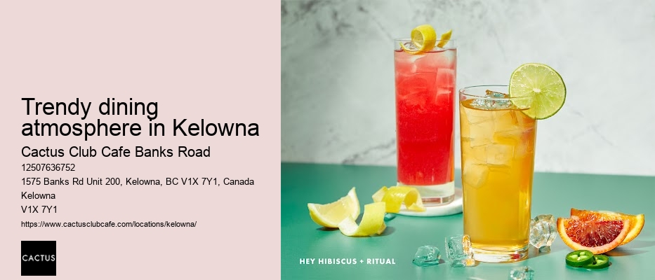 Kelowna restaurant with cocktail hour specials