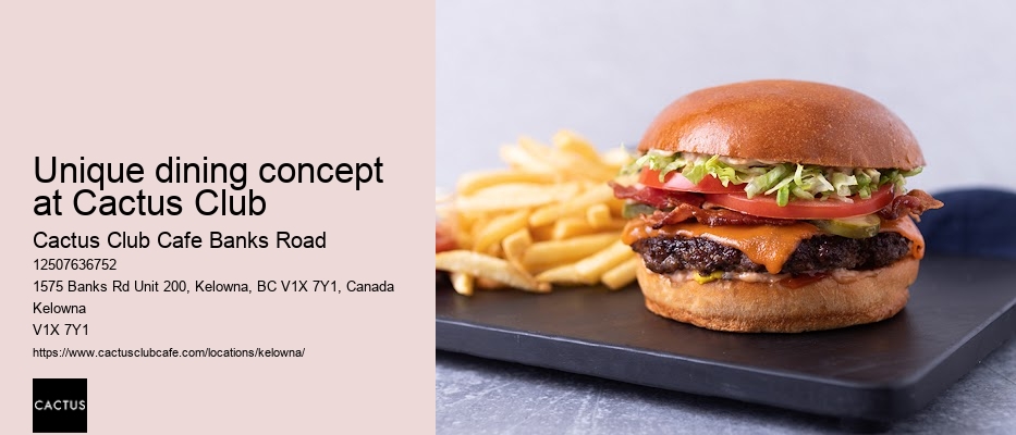 Cactus Club Cafe Banks Road gluten-conscious menu